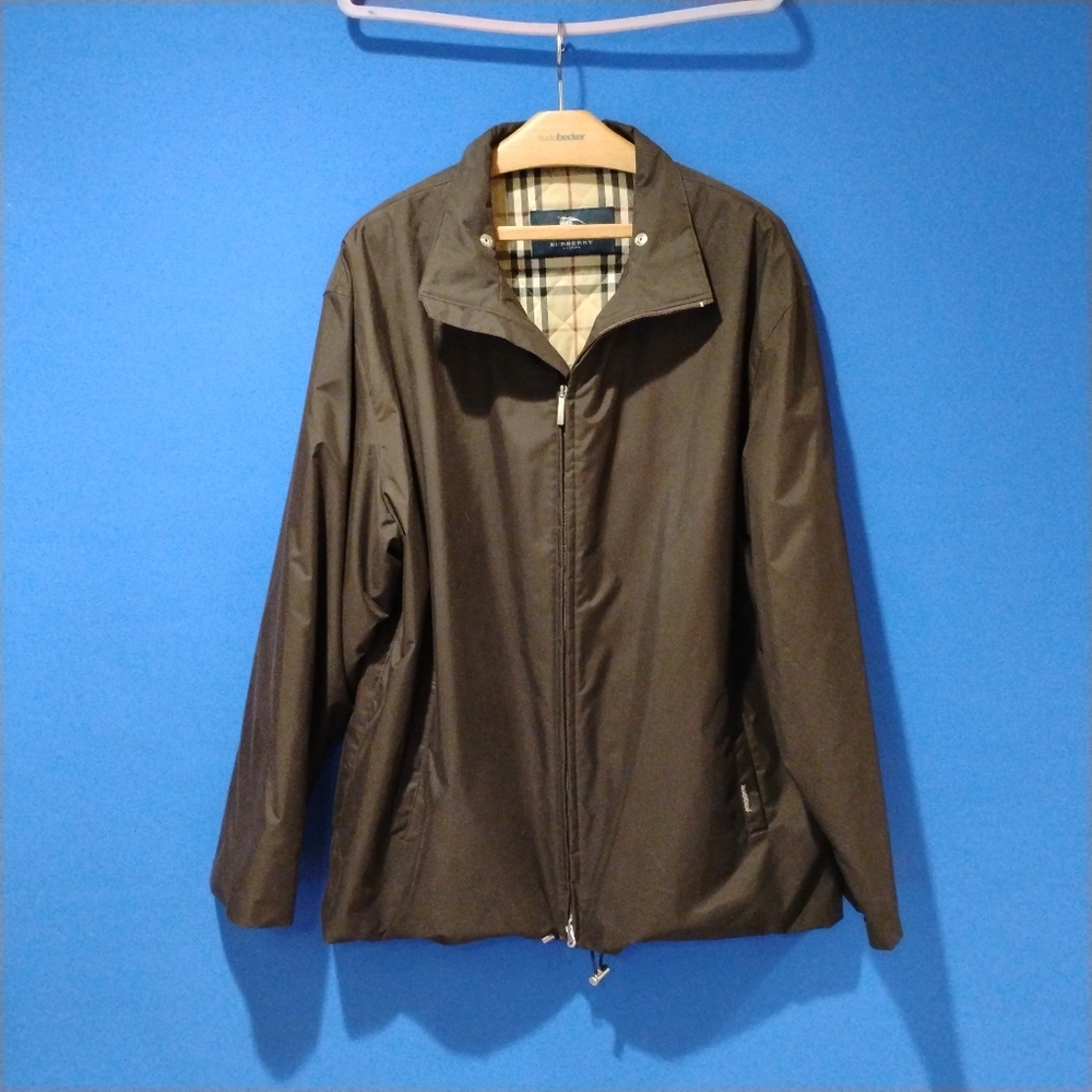 Burberry Dark Brown Jacket with Plaid Lining